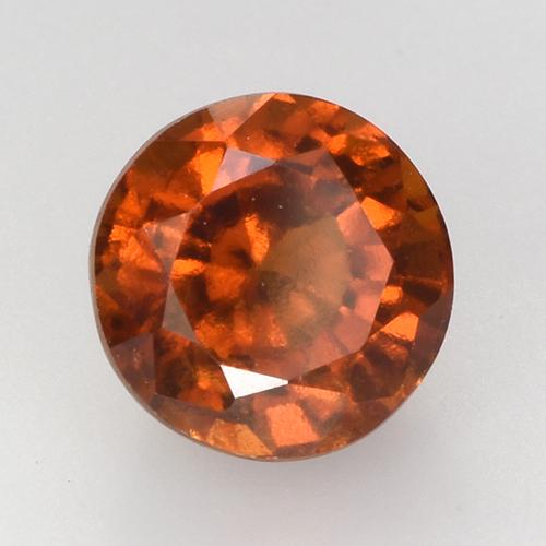 Grenat hessonite orange foncé naturelle coupe roude, 2,78 ct, VS