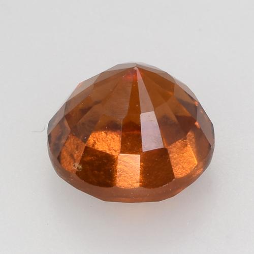 Grenat hessonite orange foncé naturelle coupe roude, 2,78 ct, VS