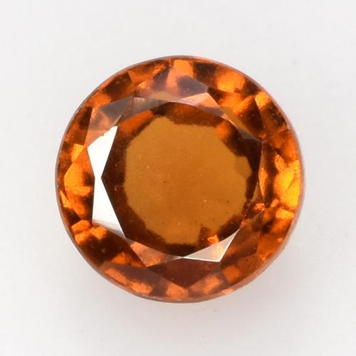 Grenat hessonite orange naturelle coupe roude, 2,11 ct, VVS-VS