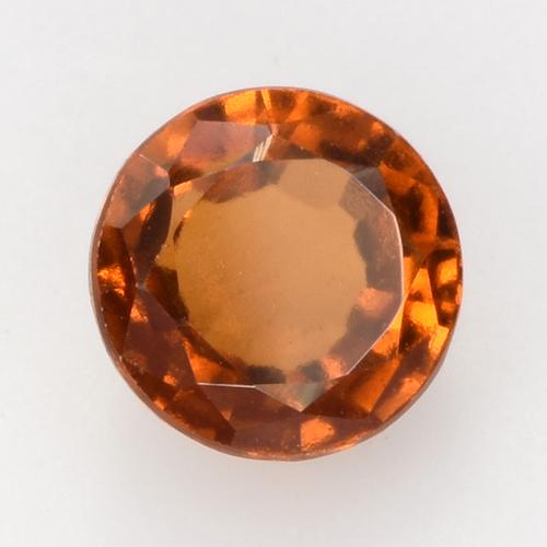 Grenat hessonite orange naturelle coupe roude, 2,11 ct, VVS-VS