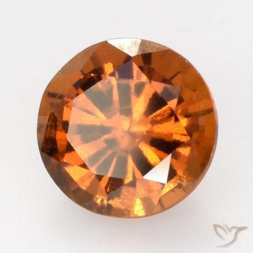 Grenat Hessonite Orange foncé naturelle Coupe roude, 1.61 ct, VVS-VS