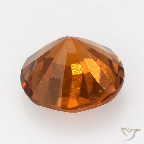Grenat Hessonite Orange foncé naturelle Coupe roude, 1.61 ct, VVS-VS