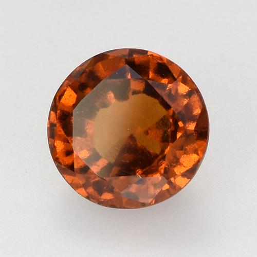 Grenat Hessonite Orange rougeâtre naturelle Coupe roude, 1.73 ct, VVS-VS