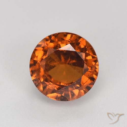 2.16ct Naturel Orange foncé Grenat Hessonite, Tour, VS-SI