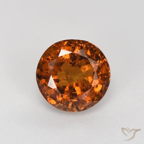 1.76ct Naturel Orange rougeâtre Grenat Hessonite, Tour, VS-SI