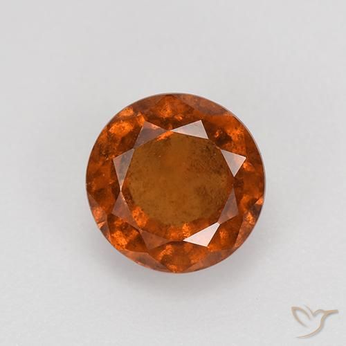 1.85ct Naturel Orange foncé Grenat Hessonite, Tour, VS-SI