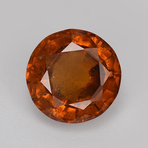 Grenat Hessonite Orange rougeâtre naturelle Coupe roude, 2.73 ct, VS-SI