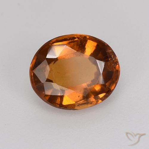 Grenat Hessonite Orange foncé naturelle ovale, 1.27 ct, VS