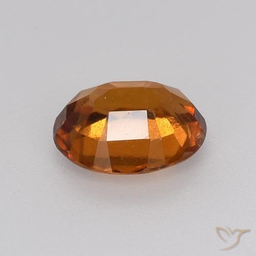 Grenat Hessonite Orange foncé naturelle ovale, 1.27 ct, VS
