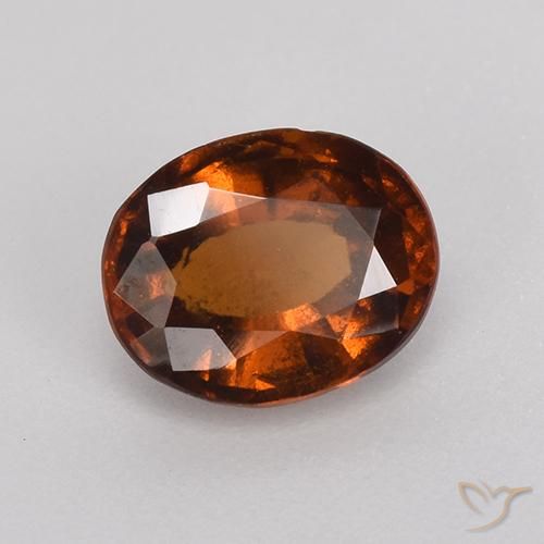 Grenat Hessonite Ambre orange naturelle ovale, 1.40 ct, VS