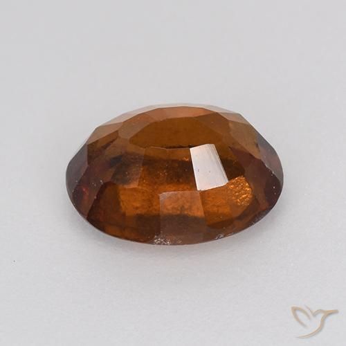 Grenat Hessonite Ambre orange naturelle ovale, 1.40 ct, VS