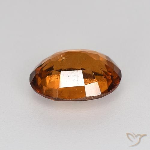 Grenat Hessonite Ambre orange naturelle ovale, 1.65 ct, VS-SI