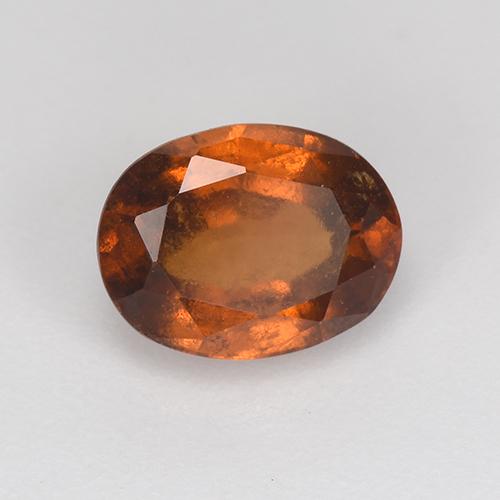 Grenat Hessonite Ambre orange naturelle Coupe ovale, 1.65 ct, VS-SI