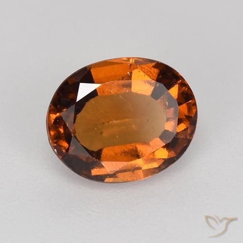 Grenat Hessonite Orange moyen-foncé naturelle ovale, 1.22 ct, VS