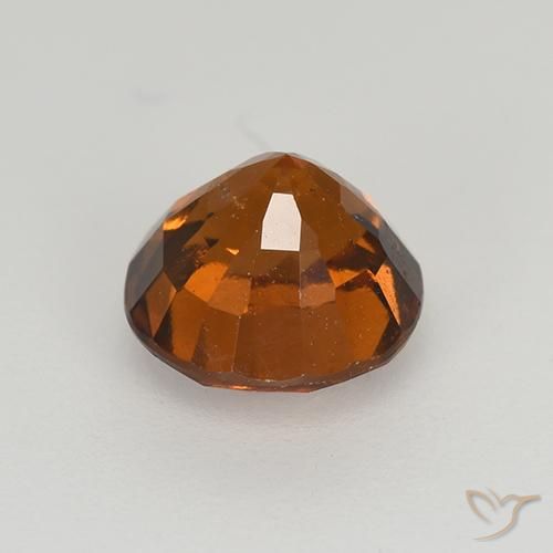 Grenat hessonite orange naturelle coupe roude, 1,66 ct, VS