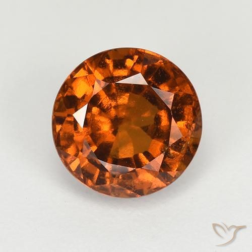 1.89ct Naturel Orange foncé Grenat Hessonite, Tour, VS