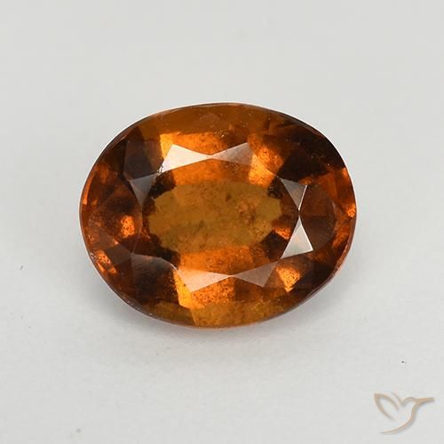 1.52ct Naturel Ambre orange Grenat Hessonite, ovale, VS-SI