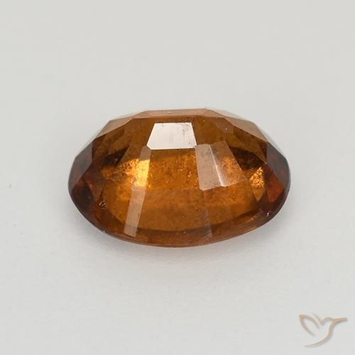 Grenat Hessonite Ambre orange naturelle ovale, 1.52 ct, VS-SI