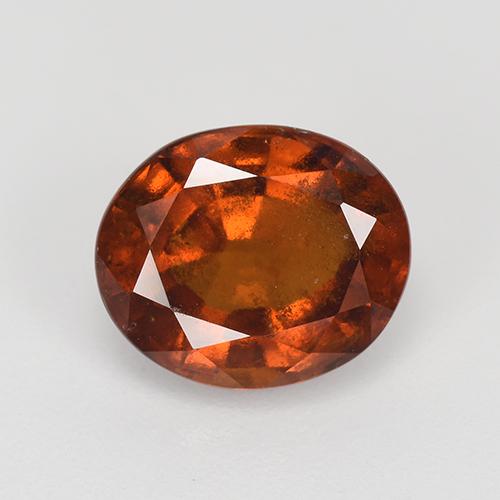 Grenat hessonite orange naturelle coupe ovale, 3,16 ct, VS-SI