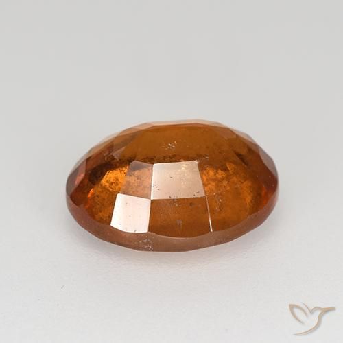 Grenat hessonite orange naturelle coupe ovale, 3,08 ct, VS-SI