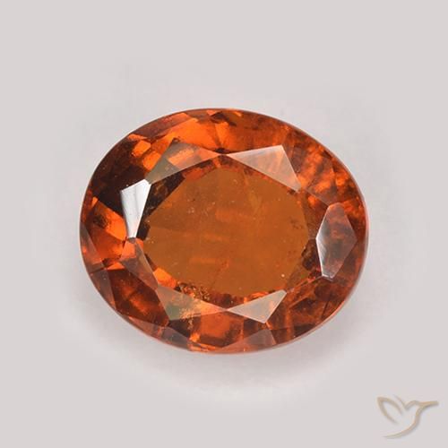 Grenat Hessonite Orange feu naturelle ovale, 2.94 ct, VS-SI