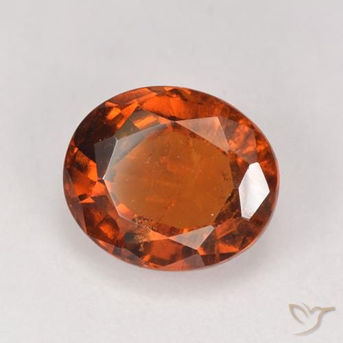 Grenat Hessonite Orange feu naturelle ovale, 2.94 ct, VS-SI