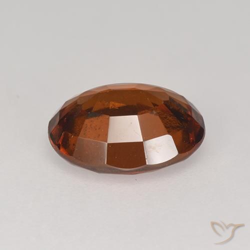 Grenat Hessonite Ambre orange naturelle ovale, 2.37 ct, VS