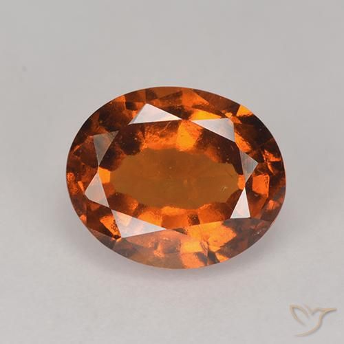 2.10ct Naturel Ambre orange Grenat Hessonite, ovale, VS