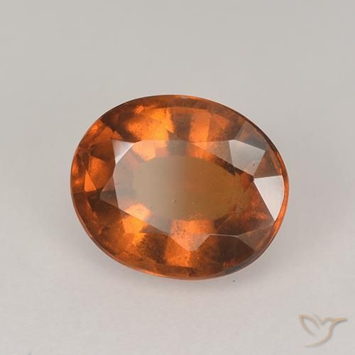 Grenat Hessonite Orange moyen-foncé naturelle ovale, 2.45 ct, VS