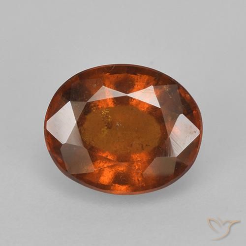 Grenat Hessonite Orange foncé naturelle ovale, 2.68 ct, VS-SI