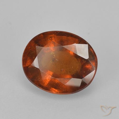Grenat Hessonite Orange foncé naturelle ovale, 2.68 ct, VS-SI