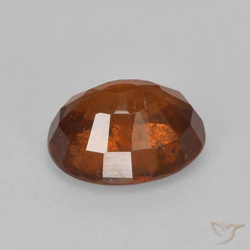 Grenat Hessonite Orange foncé naturelle ovale, 2.68 ct, VS-SI
