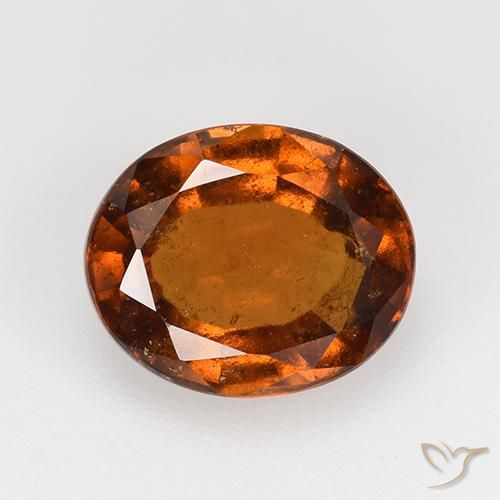 2.59ct Naturel Orange rougeâtre Grenat Hessonite, ovale, VS-SI