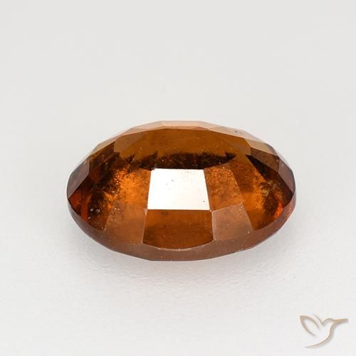 Grenat Hessonite Orange rougeâtre naturelle ovale, 2.59 ct, VS-SI