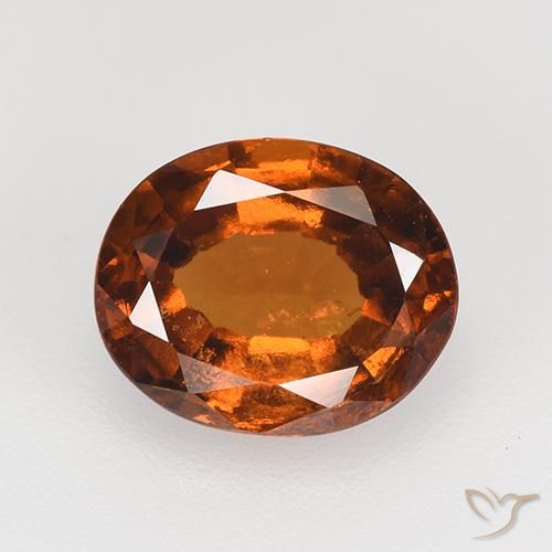 Grenat Hessonite Ambre orange naturelle ovale, 2.36 ct, VS-SI