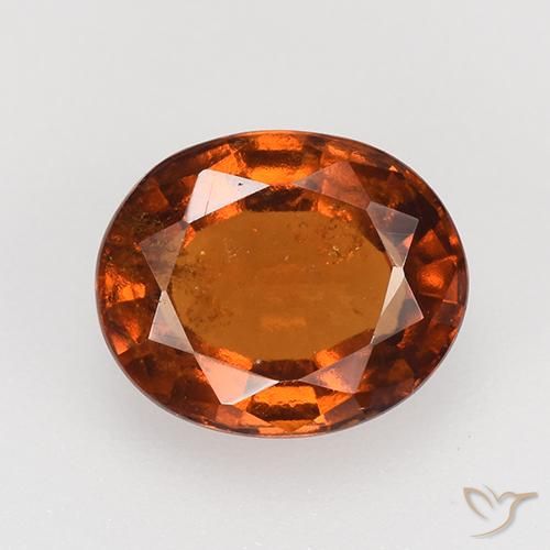 Grenat hessonite orange naturelle coupe ovale, 2,82 ct, VS-SI