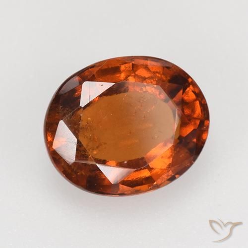 Grenat hessonite orange naturelle coupe ovale, 2,82 ct, VS-SI