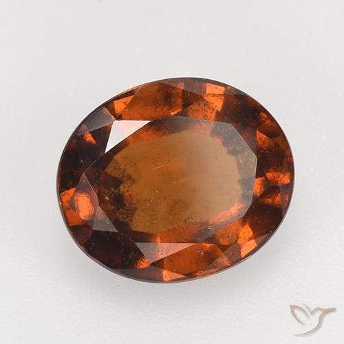 Grenat Hessonite Orange foncé naturelle ovale, 2.98 ct, VS-SI