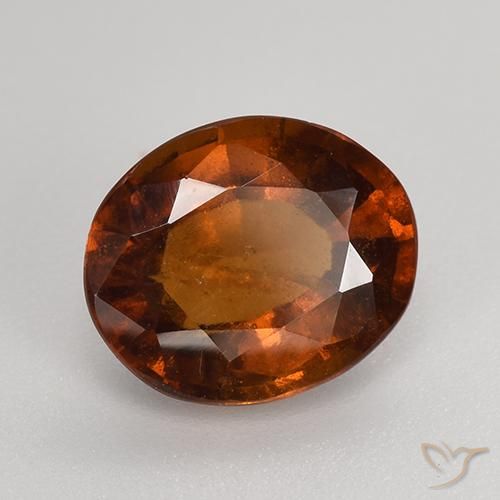 Grenat Hessonite Orange moyen naturelle ovale, 2.94 ct, VS-SI