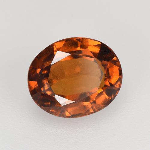 Grenat hessonite orange naturelle coupe ovale, 2,47 ct, VVS-VS