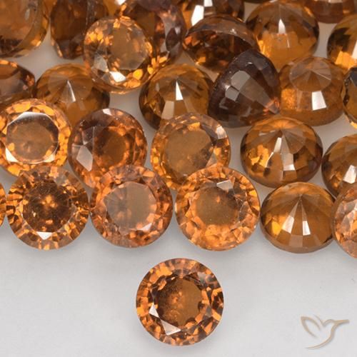 1.27ct Naturel Orange foncé Grenat Hessonite, Tour, VS-SI