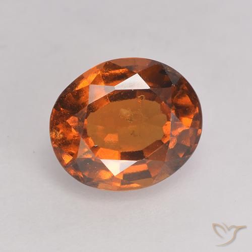 1.68ct Naturel Orange moyen-foncé Grenat Hessonite, ovale, VS-SI