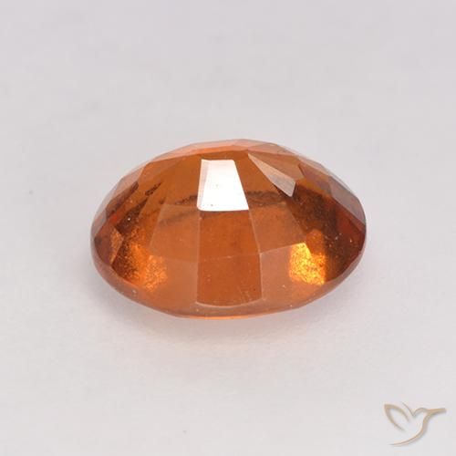 Grenat Hessonite Orange foncé naturelle ovale, 1.69 ct, VS-SI