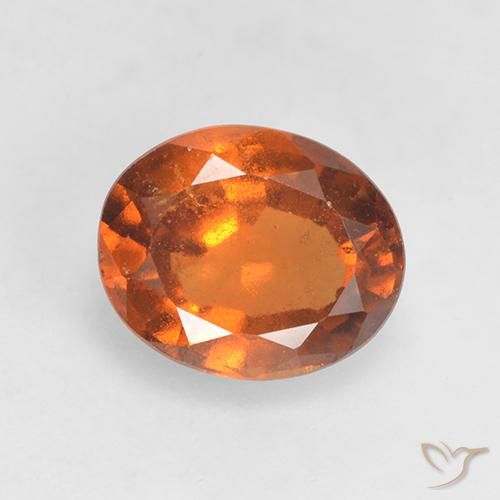 1.52ct Naturel Orange moyen-foncé Grenat Hessonite, ovale, VS-SI