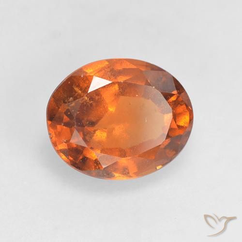 Grenat Hessonite Orange moyen-foncé naturelle ovale, 1.52 ct, VS-SI