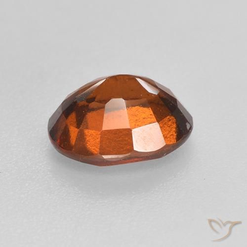 Grenat Hessonite Ambre orange naturelle ovale, 1.46 ct, VS-SI