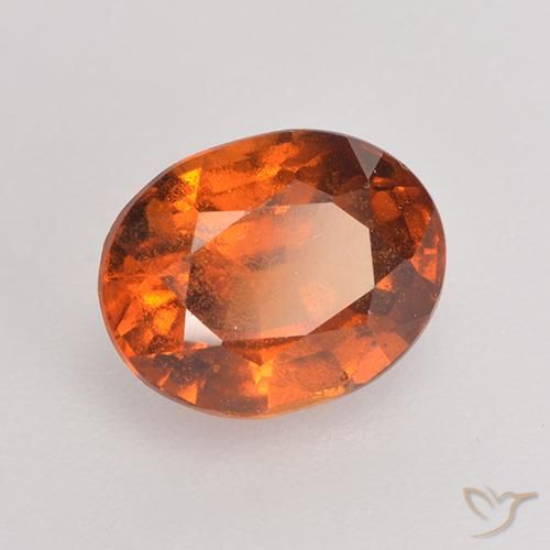 Grenat Hessonite Orange moyen-foncé naturelle ovale, 1.66 ct, VS-SI