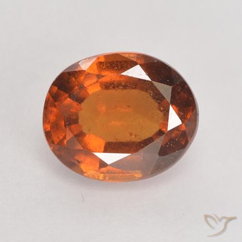 Grenat Hessonite Ambre orange naturelle ovale, 1.90 ct, VS-SI