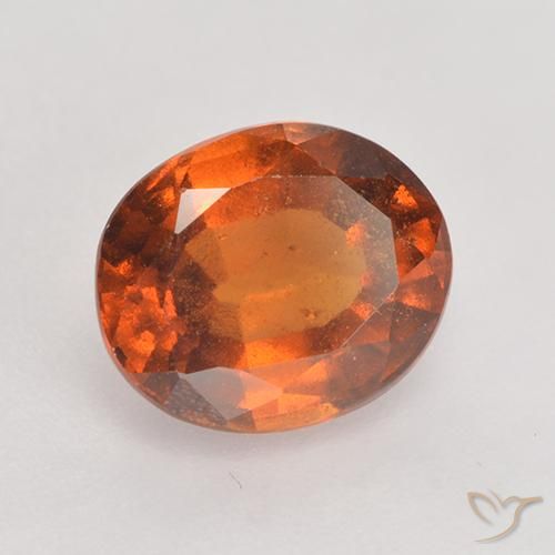 Grenat Hessonite Ambre orange naturelle ovale, 1.90 ct, VS-SI