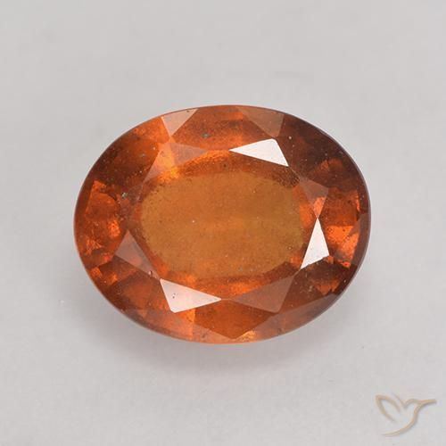 2.73ct Naturel Orange foncé Grenat Hessonite, ovale, VS-SI